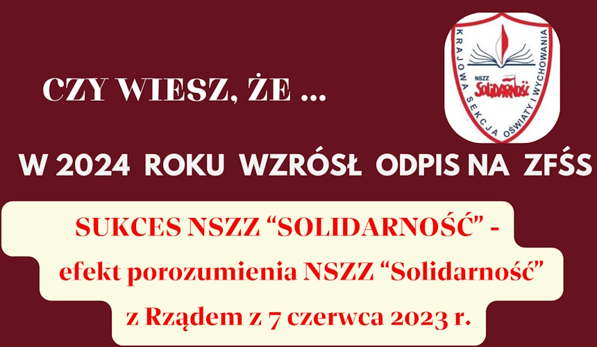 Wzrost odpisu na ZFŚS